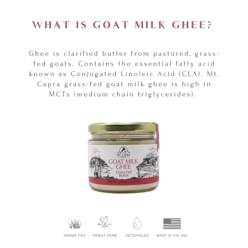 image for MT. CAPRA SINCE 1928 Mt. Capra Goat Milk Ghee | Grass-Fed Clarified Bu