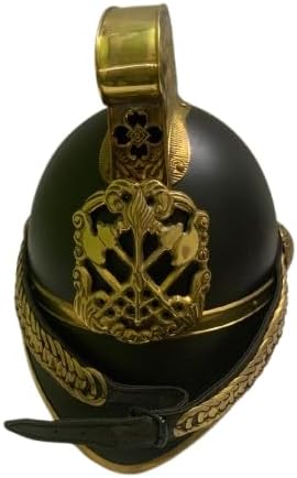 Black and Gold Cavalry Helmet Handcrafted Brass and Steel Ceremonial Helmet for Collectors, Cosplay, Reenactments and Home Display