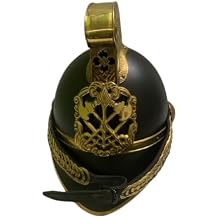 Black and Gold Cavalry Helmet Handcrafted Brass and Steel Ceremonial Helmet for Collectors, Cosplay, Reenactments and Home Display
