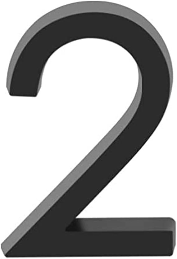 3 Inch Mailbox Numbers, 3D Door Mailbox Numbers 0-9 Self Adhesive House Door Numbers House Street Address Numbers Stickers for House, Apartment, Office, Hotel Room (Black-2)
