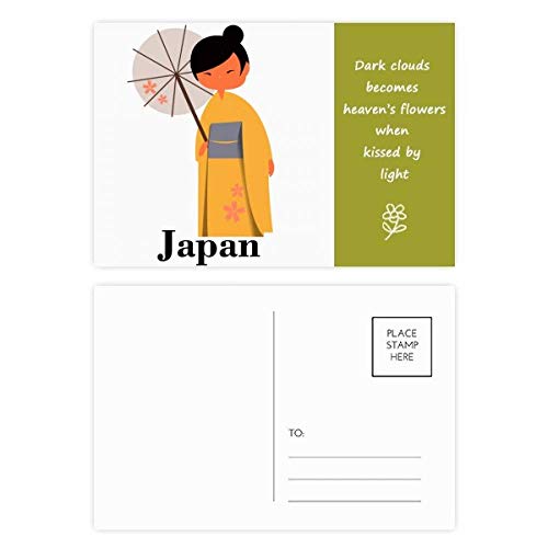 Jeu de cartes postales au code vestimentaire japonais traditionnel de haute qualité