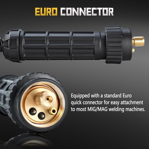 Miniatura 4 de Bosytro Antorcha Soldadura Hilo Mig Mag 15ak De 5 M Con Juego De 22 Accesorios Para Antorcha Mig, Con Conector Europeo, 180a Para Soldadura Co Argón En Taller E Industria