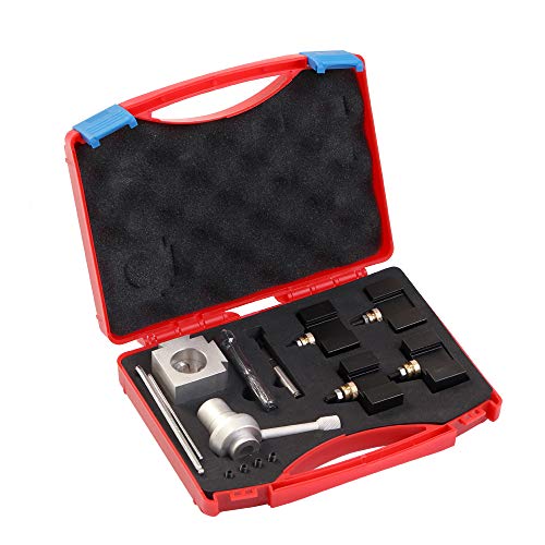Preisvergleich Produktbild Fesjoy Schnellwechsel Stahlhalter, Drehhalter Werkzeughalter Post Cutter Halter Schraubensatz Set Bohrstange Drehen Facing Halter Schraubenschlüssel