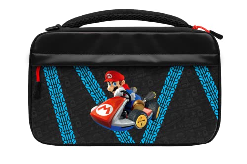 PDP Custodia Messenger GLOW Mario Kart Drift Nintendo Switch, Kart Drift, Nero e blu