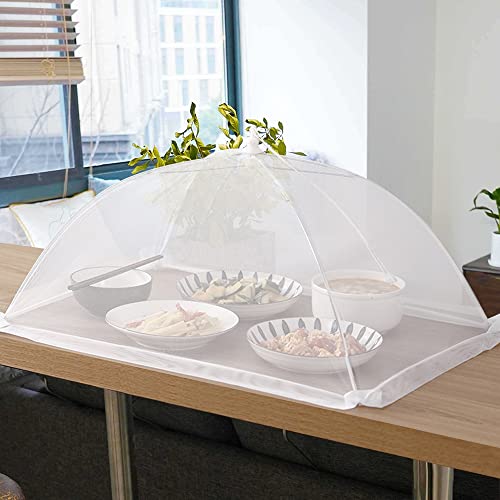 2 Pack Extra Large Food Tents SPANLA 41"X27" Pop-Up Mesh Food Covers for Outdoors with 1 Standard (17"X17") Food Cover, Reusable and Collapsible Food Nets Outside BBQ Party Supplies by SPANLA - Used condition - Image 7