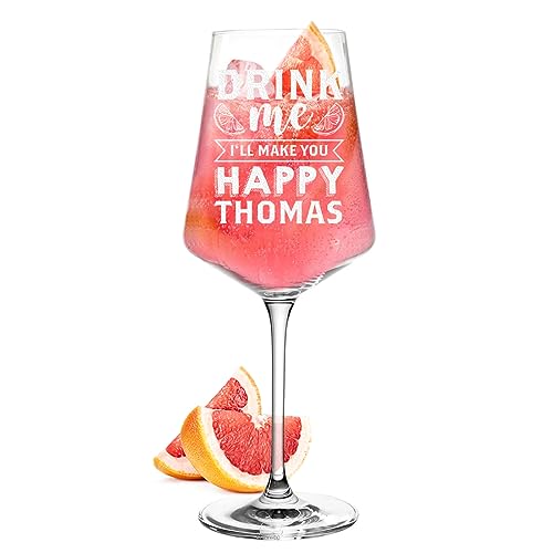 Leonardo Puccini Aperitif Bicchiere da aperitivo da 560 ml con incisione – Bicchiere da cocktail personalizzato – adatto per Sarti, Aperol, Lillet, Vino e Sangria – Anniversario e Compleanno – Motivo
