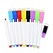 Produktbild Dynamite 1 Stück bunte magnetische Marker mit Radiergummi-Kappe 2-in-1, magnetischer Whiteboard-Stift trocken abwischbare Marker für Schule, Büro, Zuhause, 3MEX116061GD2S, Alle