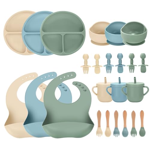 JELLDJK 24 PCS Silicone Feeding Set
