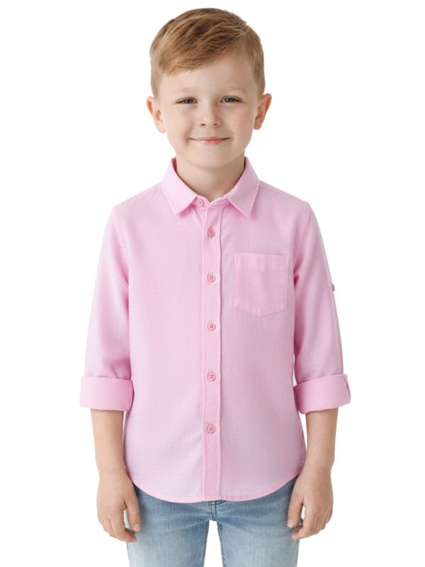 5J Style Boys Solid Full Sleeve Casual Shirt | Cotton Blend | Regular Fit | Button-Down Shirt for Kids - Review, Price and Buying Guide