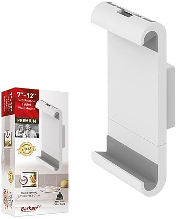 Barkan Tablet Mount Holder for 7-12 inch Devices, Fixed, 360 Degree Rotation Bracket, fits Apple iPad/Air/Mini, Samsung Galaxy Tab