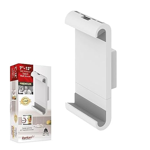 Barkan Uchwyt na tablet do urządzeń 7-12 cali, stały, uchwyt obrotowy o 360 stopni, pasuje do Apple iPad/Air/Mini, Samsung Galaxy Tab