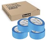 ScotchBlue Multi-Surface Premium Masking Tape, 24 mm x 41 m, 4 Rolls/Case - Scotch Adhesive Blue Painters Tape, For Painting and Decorating, Indoor & Outdoor, Sticks Well, 100% PEFC
