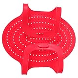 Tofficu Silikon Hähnchenkorb mit Griff Antihaftbeschichtetes Grillzubehör Hitzebeständig und Leicht zu Reinigen für Grillparty Camping und Outdoor Küche