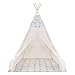SPRINGOS, Tenda Tipi per Bambini, Wigwam con Tappetino in Cotone, Tenda per Cameretta, Tenda da Gioco per Bambini, Gioco Indiano Tipi Angolo di Coccole 160*120*100 cm