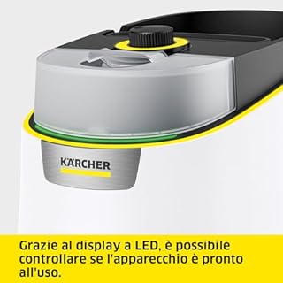 Kärcher Pulitore a Vapore SC 4 Deluxe, 4 bar, Area di lavoro: 130 m², Serbatoio: 0,5 l + 1,3 l, Include kit per la pulizia dei pavimenti EasyFix e Ugelli