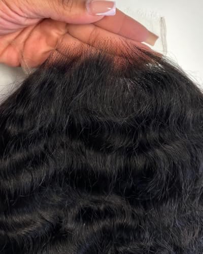 BEEOS Curly Human Hair Wig, 5x5 Skinlike Real HD Lace Wig 28 Inch