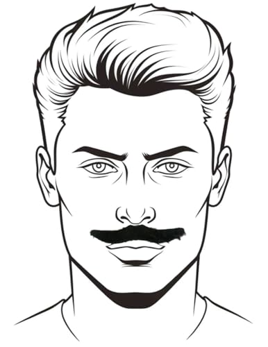 Image of BookMyCostume Stick-On Moustache Set - 12 Pieces with 6 Unique Styles | Self-Adhesive Fake Mustaches for Kids & Adults | Theme Party, Fancy Dress, Fun Props