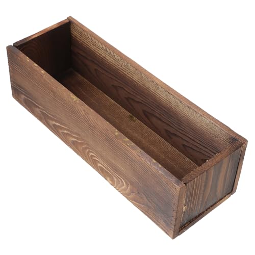 MOTHNUR Jardinera De Madera Carbonizada para Flores Contenedor para Plantas De Jardín Maceta De Madera para Suculentas Balcón