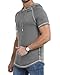 Aiyino Men's Short Sleeve Hoodie Workout Gym Sweatshirt Muscle Fit Fashion Athletic Hoodies Pullover Cotton Hooded T-Shirts L Dark Gray