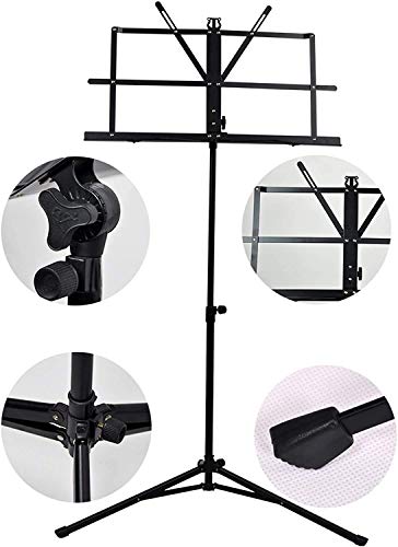Image of SG Musical Folding Sheet Desktop Book Stand Lightweight Portable Adjustable with Carrying Bag