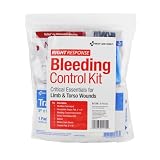 First Aid Only 91134 Critical Essentials Bleeding Control Kit for Limb & Torso Wounds, 8 Pieces