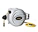 Power Retractable Hose Reel 5/8" x 75 + 6 FT, Super Heavy Duty, 500 PSI Burst Strength, 3 Layer Hybrid Hose, Slow Return System, Exclusive Twist Collar and The Patented Nozzle Protector