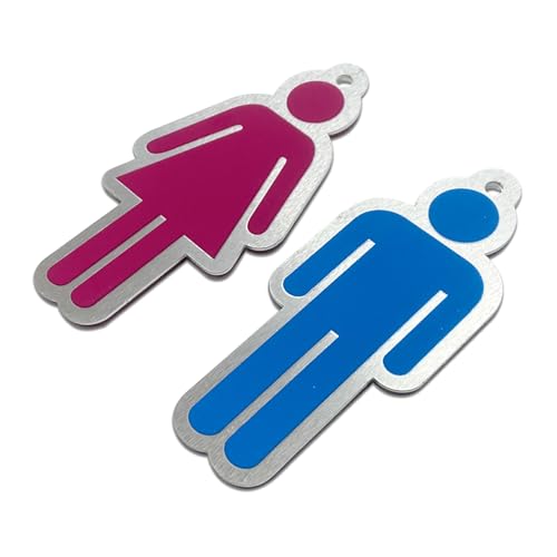 LEMBANG Metal reinforced, double layer acrylic Bathroom Pass Keychains Tags