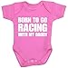 BabyPrem Baby Born to go Racing with my Daddy Bodysuit NB-12 mth PINK NB
