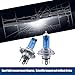 leediga 2 PCS Low Beam Halogen Bulb, High Low Beam Fog Lights, 6000K Cool White H4 Halogen, Super Bright Conversion Kit, H4 100W High Beam (Blue), LEECD1006-2PC