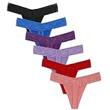 Amwounu Lace Thong for Women Plus Size Panties Low Waist Cotton G String Thongs For Woman Tangas Underwear...