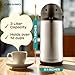 Coffee Carafe Airpot & Cleaning Brush - 101oz / 3L Airpot 12 Hours Hot Water Dispenser or 36 Hours Cold Drink Dispenser with Pump - Easy Dispensing Coffee Carafes for Keeping Hot Extra Large - Cresimo