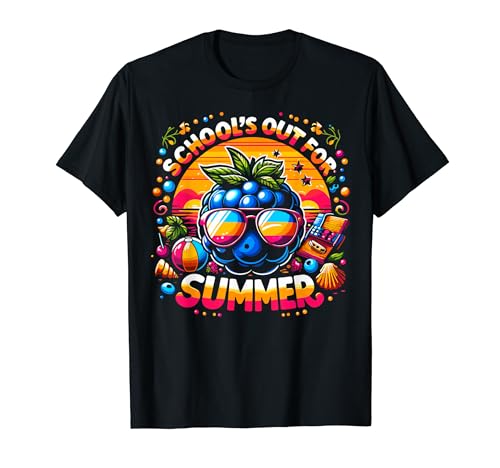 Retro Schools Out For Summer Teacher Bruh We Out Blueberry Camiseta