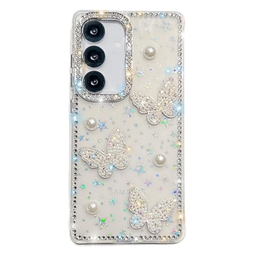 Coque antichoc Samsung Galaxy A17 5G en silicone fin avec strass et étoiles