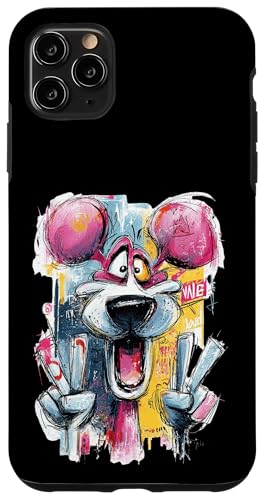 Funny Mouse �_�u���s�[�X �O���t�B�e�B �|�b�v �L�����N�^�[ �O���t�B�b�N �X�}�z�P�[�X iPhone 11 Pro Max �p