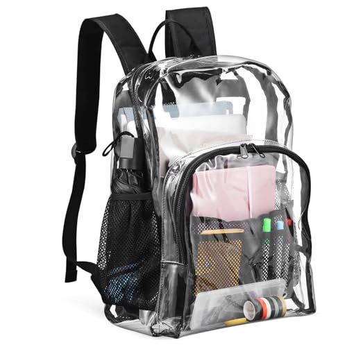 Mochila transparente para escuela y deporte con correas ergonómicas de uso diario