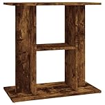 vidaXL Engineered Wood Aquarium Stand in Smoked Oak - Sleek Design, Durable, Moisture and Safe for Home Decor