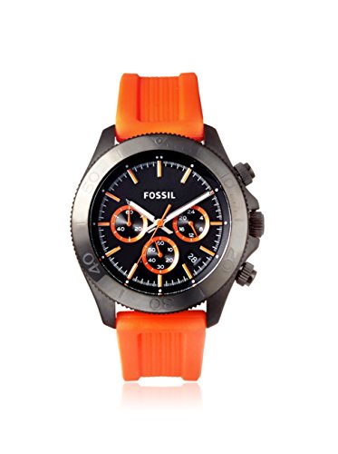 Fossil Retro Traveler Chronograph Silicone Watch - Orange Ch2873
