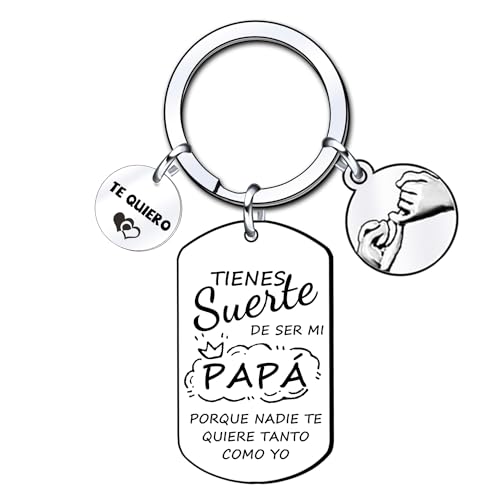 XQXQXZ Presente do dia do pai porta-chaves pai de homem pingente gravado presente familiar para o mundo é um pai, mas para a sua família é o mundo, 2