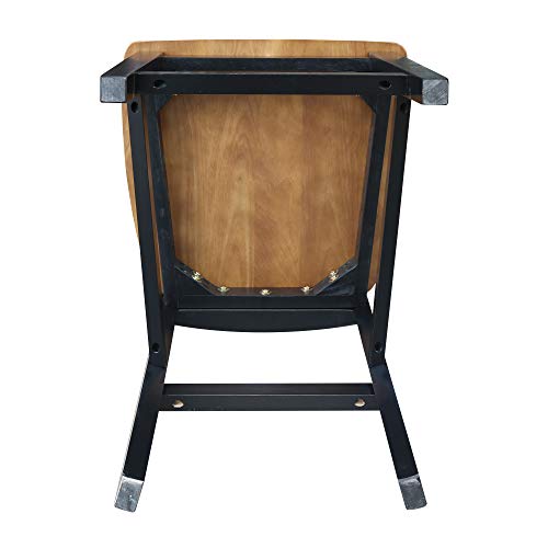 International Concepts San Remo Counter Height Stool, Black/Cherry, 24-Inch #TOP6