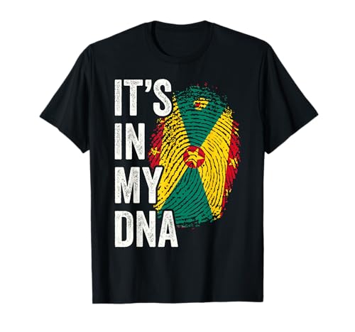 IT'S IN MY DNA Grenada Flag Grenadian Roots Heritage Pride T-Shirt