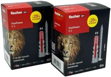 Tasselli Fischer UX Universali 5x30 Con Vite - Per Muro Pieno, Forato E Cartongesso