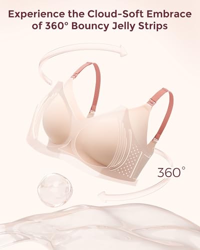 Momcozy Nursing Bras for Breastfeeding, Seamless Comfort Maternity Bra Wireless Jelly Strip Support Pregnancy Bra4