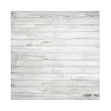 YongFoto 2x2m Vinilo Fondo de Fotografia Madera Tablero Rústico Gris Claro de Madera Blanco Telón de Fondo Photo Booth Infantil Party Banner Niños Photo Studio Props