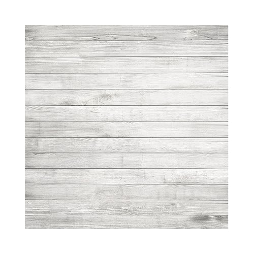 YongFoto 8x8ft Vinyl White Wood Backdrops for Photography Light Gray Rustic Wooden Board Photo Background Crafts Party Wall Picture Taking Photo Studio Props
