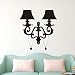 Art nordique lampe de chevet créative autocollant mural moderne pour la fenêtre de la maison décoration en verre chambre décoration fond autocollant mural décalcomanie murale autre   couleur 43x46 cm