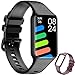 Smartwatch Damen Herren, 1.47'' HD Display, Leichtgewichtig Fitnessuhr, FitnessTracker mit 100+ Sportmodi,Puls-SpO2-Schlaf-... Uhr für Android iOS (2 Armbändern)