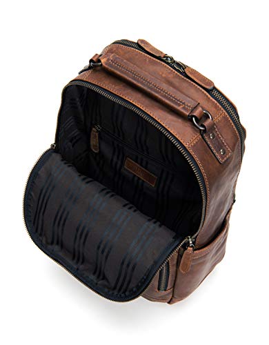 FRYE Men's Logan Antique Pull Up Backpack, Dark Brown, One Size