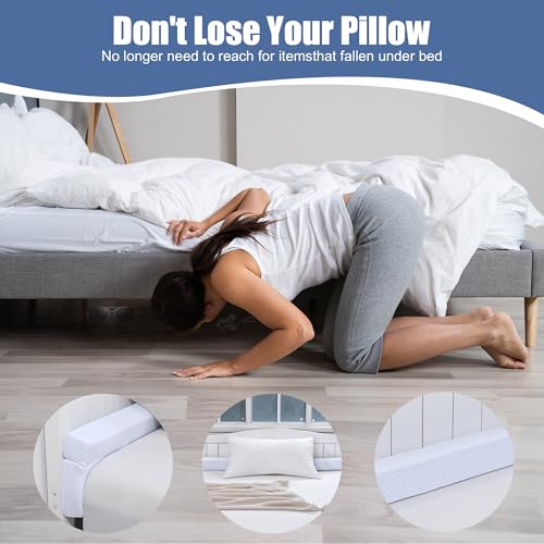 BALAPET Flodable Pillow for Headboard Gap,Bed Gap Filler Queen Size,Adjustable Bed Wedge Pillow for Headboard,Rectangular Bed Gap Filler,Foam Mattress Gap Filler(White,King) by BALAPET - Image 7