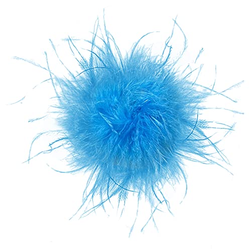 Spilla con piume: questa spilla ha una forma unica ed è fatta di piume. Le piume sono soffici, morbide, confortevoli, durevoli, tinte uniformemente, non sbiadiscono facilmente e facili da usare e riporre.