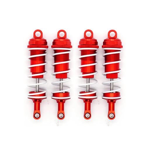 RC�_���p�[���f�� For HPI For Redcat Lrp For ZD For JLB 1/7 1/8 110mm 2 4�� �V���b�N�A�u�\�[�o�[ �n�C �X�v�����O�_���p�[ �T�X�y���V���� RC�p ���[�V���O�p�[�c(Red,4PCS)